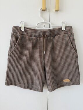 Salvage Public Honolulu Waffle Knit Shorts in Coral Color Size S